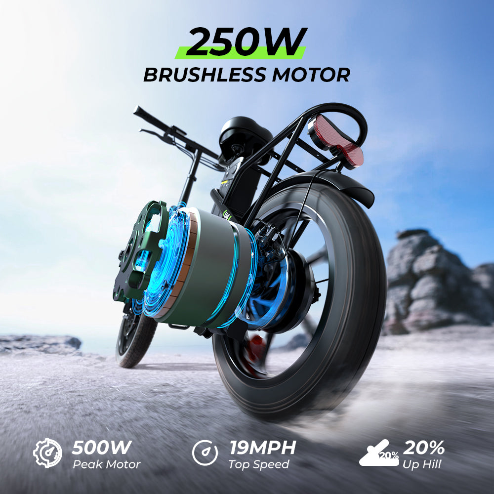 U4 Foldable Step-thru Electric Bike 500W Motor 88km Range