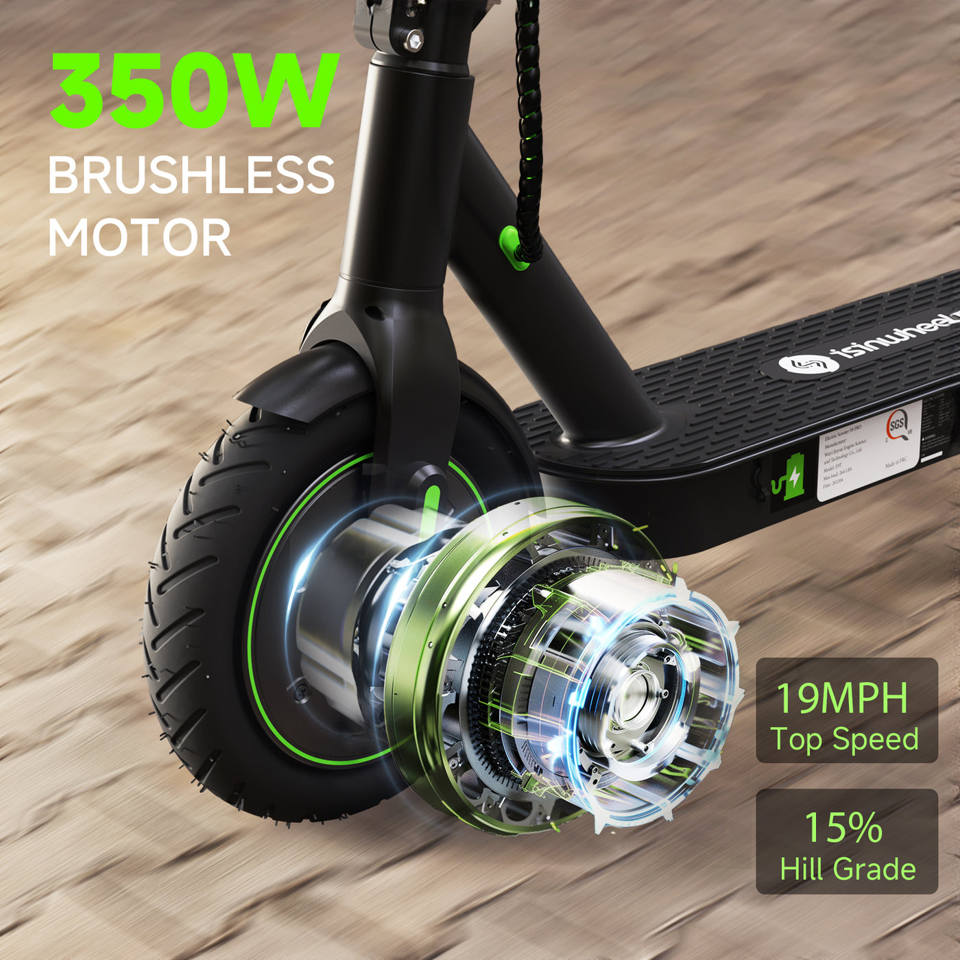 isinwheel® S9Pro Electric Scooter For Adults 350W