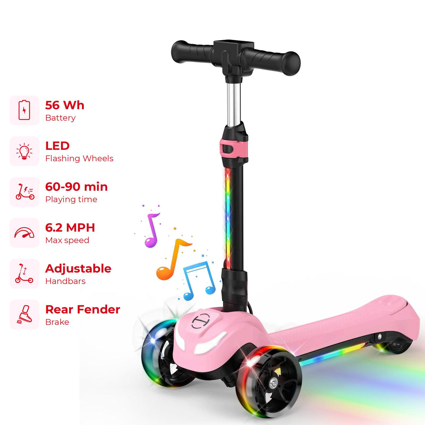 isinwheel® S2 Kids Electric Scooter Height Adjustable