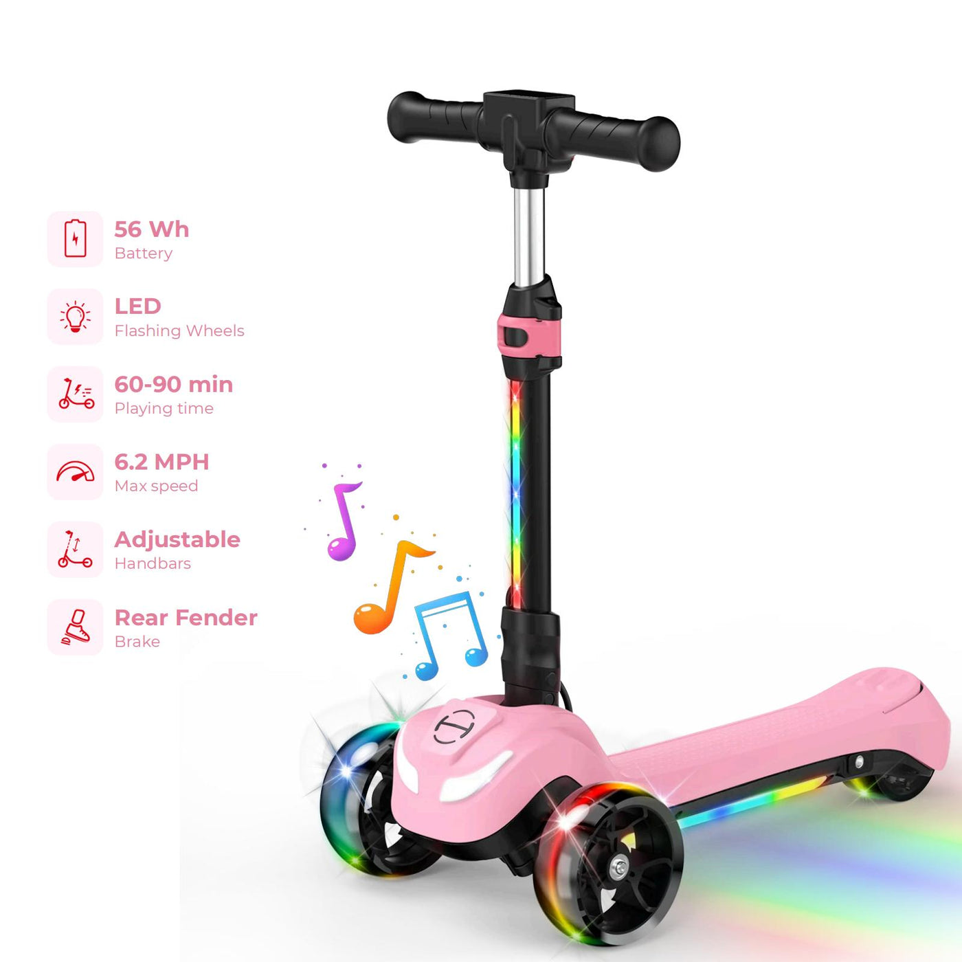 isinwheel® S6 Kids Electric Scooter Height Adjustable