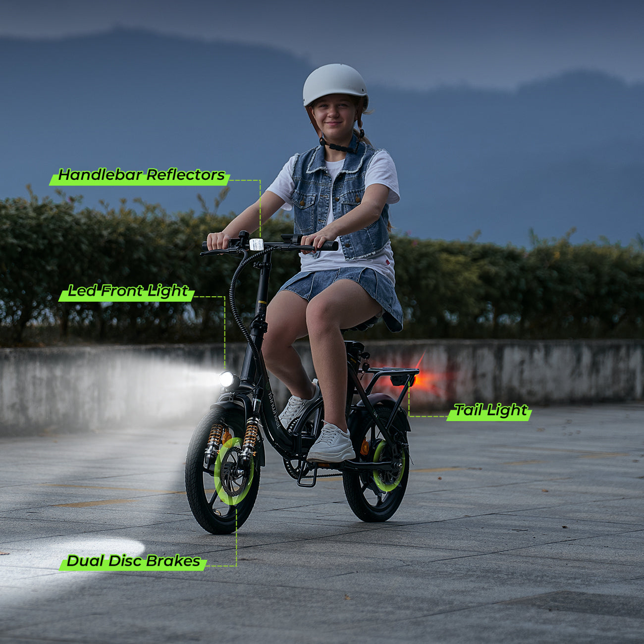 U4 Foldable Step-thru Electric Bike 500W Motor 88km Range