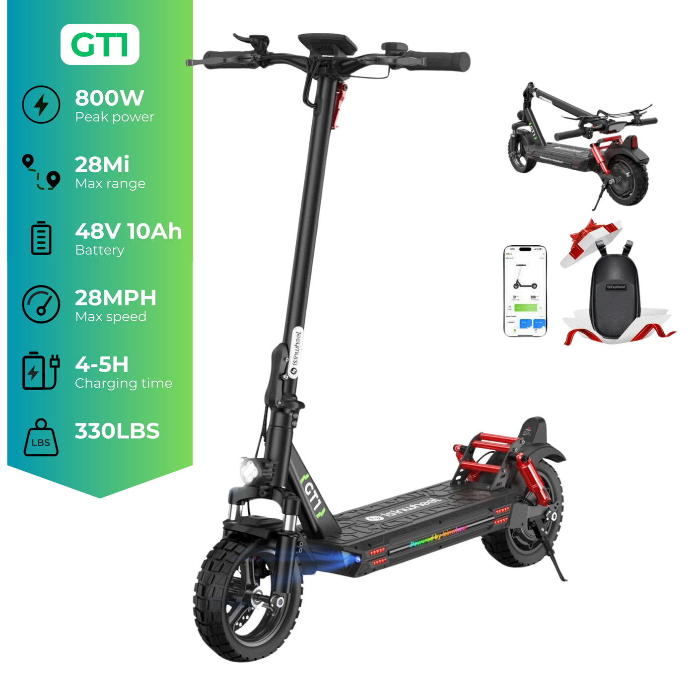 isinwheel® M2 Off Road Electric Scooter 1000W