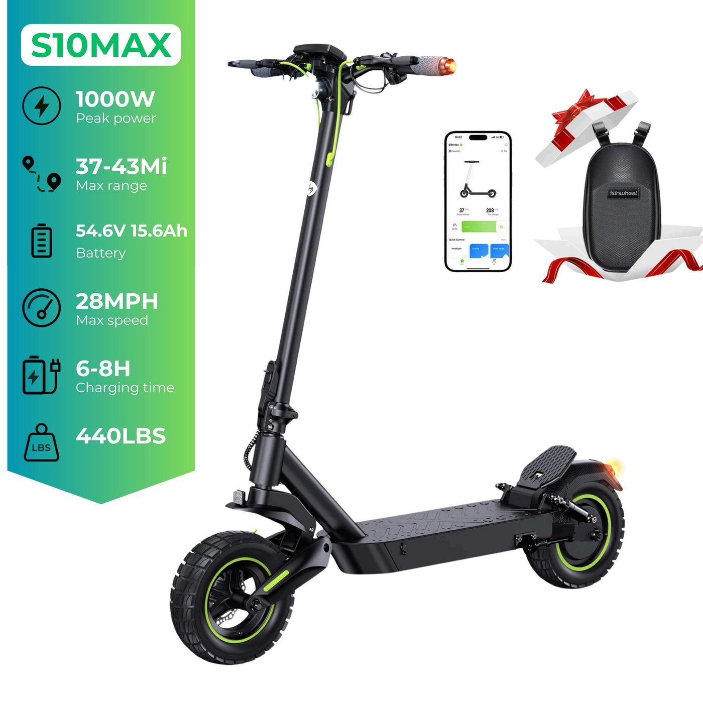 isinwheel® M2 Off Road Electric Scooter 1000W